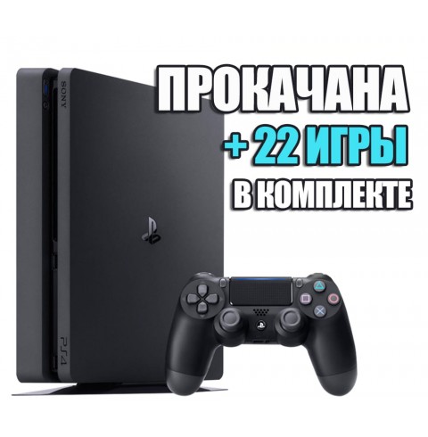 PlayStation 4 SLIM 1 TB БУ + 20 игр #371